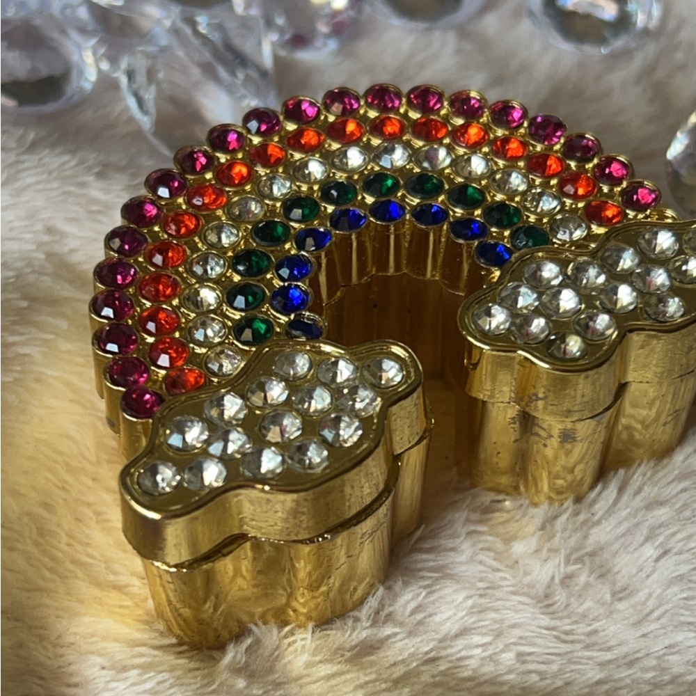 Gold Rainbow Trinket Box